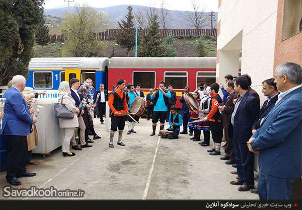 مراسم استقبال از گردشگران خارجی در ایستگاه ورسک سوادکوه