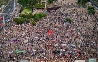 موج پنجم تظاهرات ضد دولتی ۲۵۰ هزار صهیونیست در سرزمین‌های اشغالی