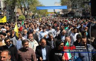 حماسه پرشور مردم قائم‌شهر در راهپیمایی روز قدس  